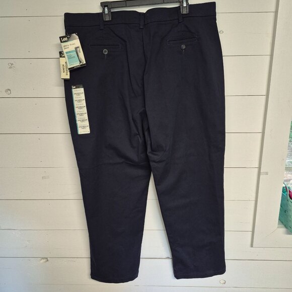 Lee Womens Relaxed Straight Leg Stretch Pants Navy Size 16W - Picture 5 of 8